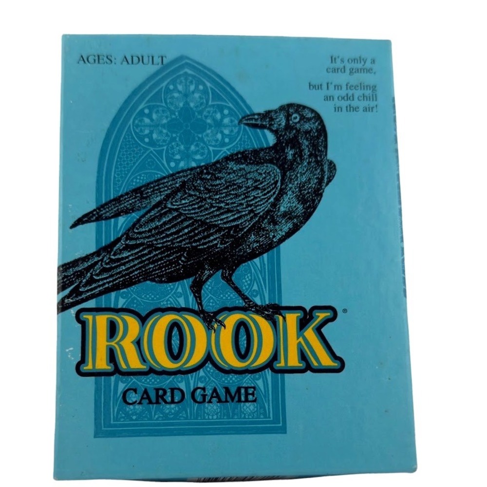Hasbro Rook Card Game Adult Blue Vintage 2001 Raven Bird Gothic Dark Academia